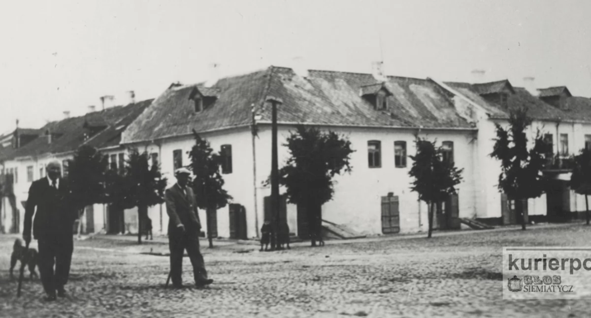 Zdjęcie: Ratusz w Siemiatyczach od strony południowej w latach 30. XX wieku