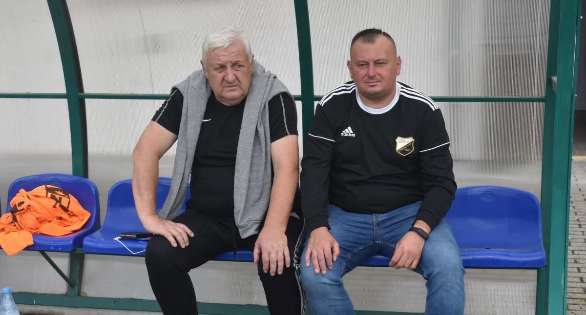 Prezes Cresovii Jan Kuca i kierownik drużyny Wojciech Łopaciuk