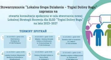 Spotkania konsultacyjne na obszarze działania SLGD ,,Tygiel Doliny Bugu